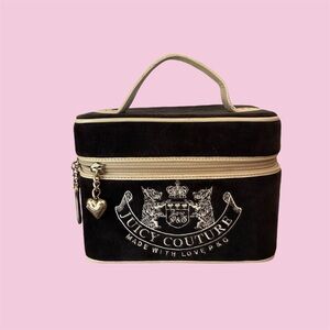 Juicy Couture Black and Cream Cosmetic Case